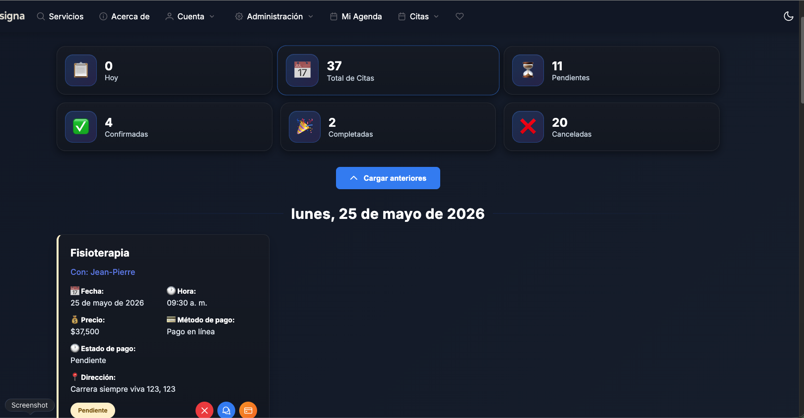 Dashboard Principal