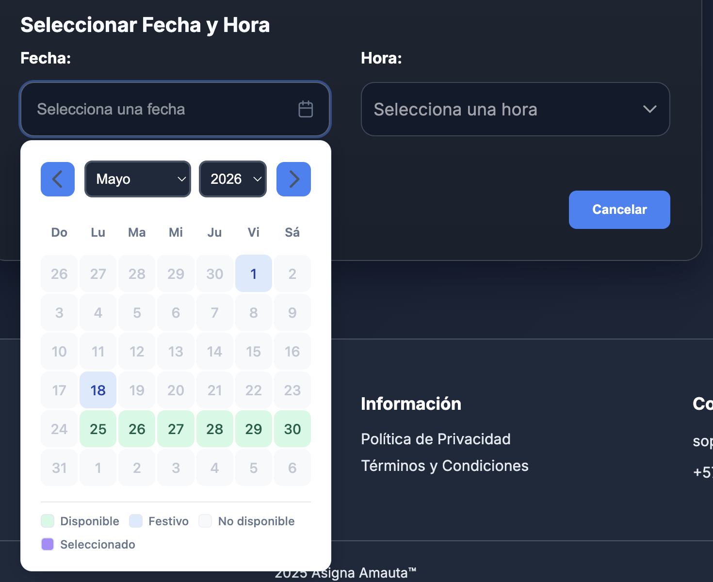 Citas y Reservas